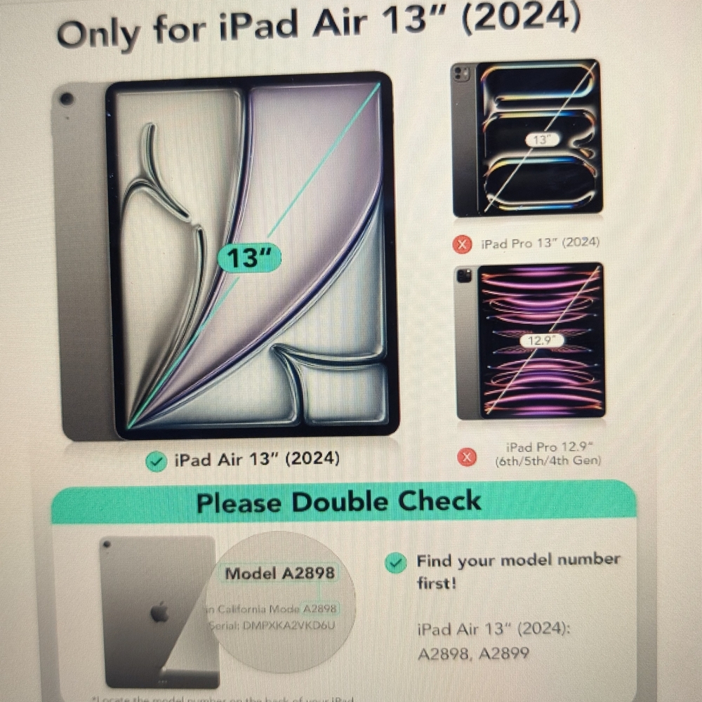 Ipad Air 13" Case 2024/2025, M2/M3, With Pencil Holder, Black, Open Box